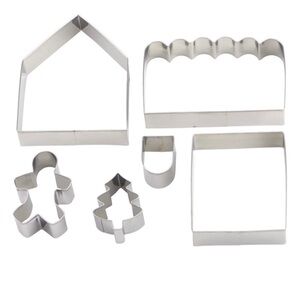 NWT Good Cook Sweet Creations 6-piece Gingerbread House Cookie cutter Set